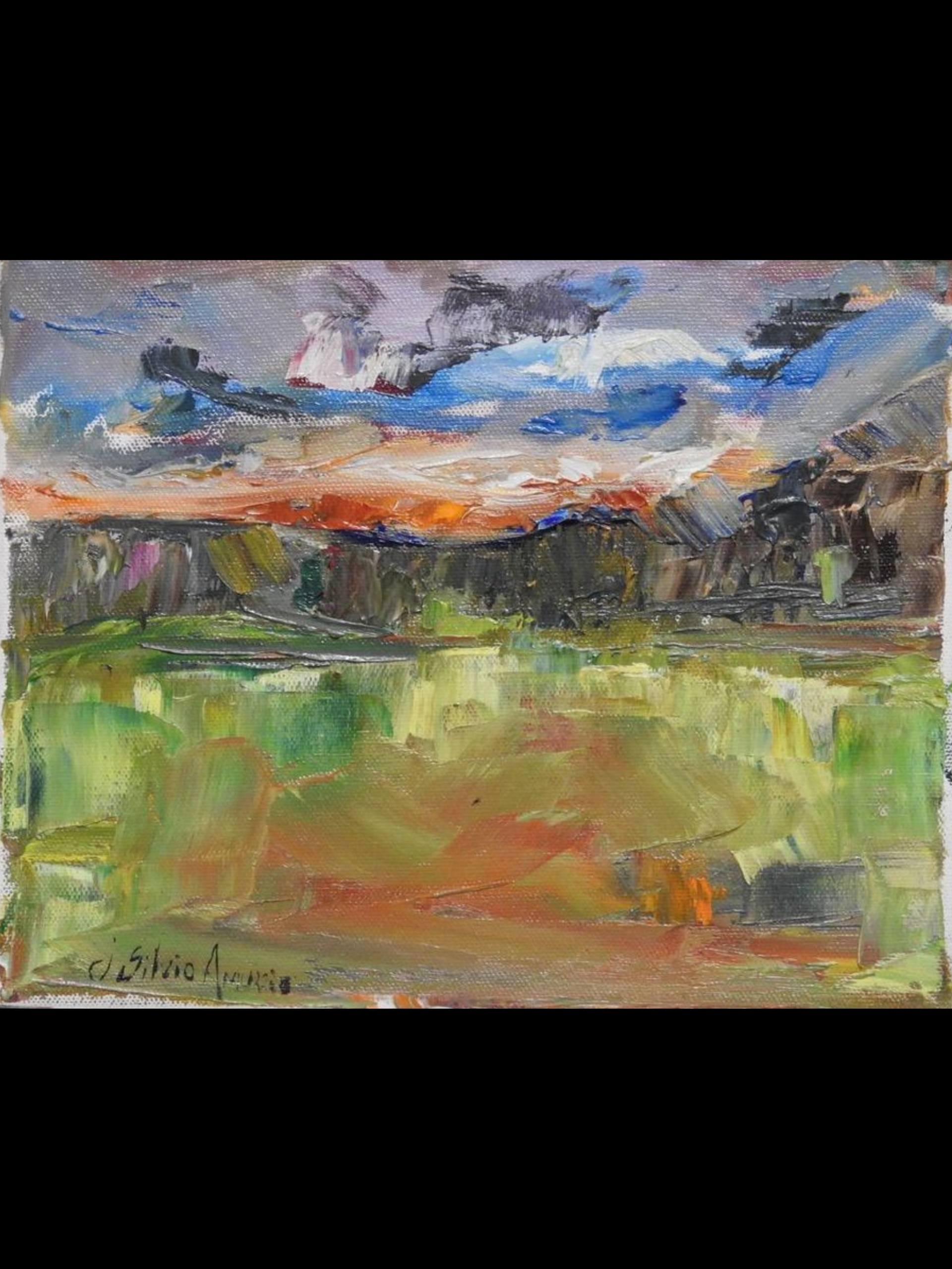 Sunset  in Orange county  - Oil - Size: 8x10