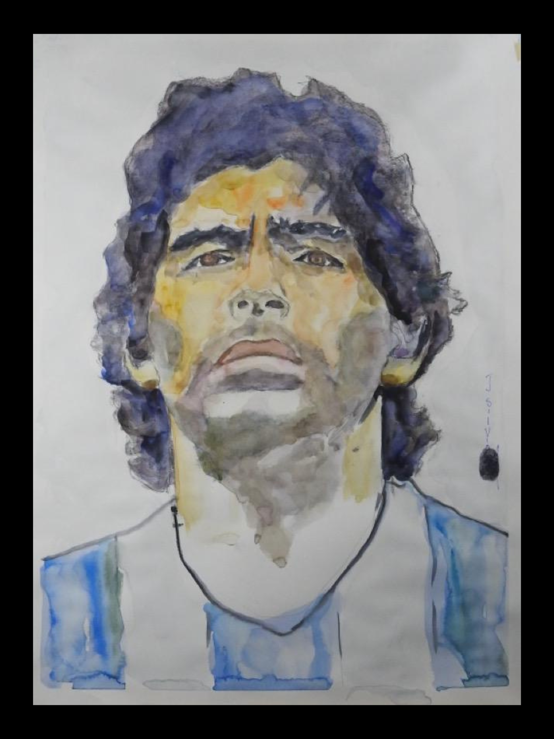 Maradona - Watercolor - Size: 18x24