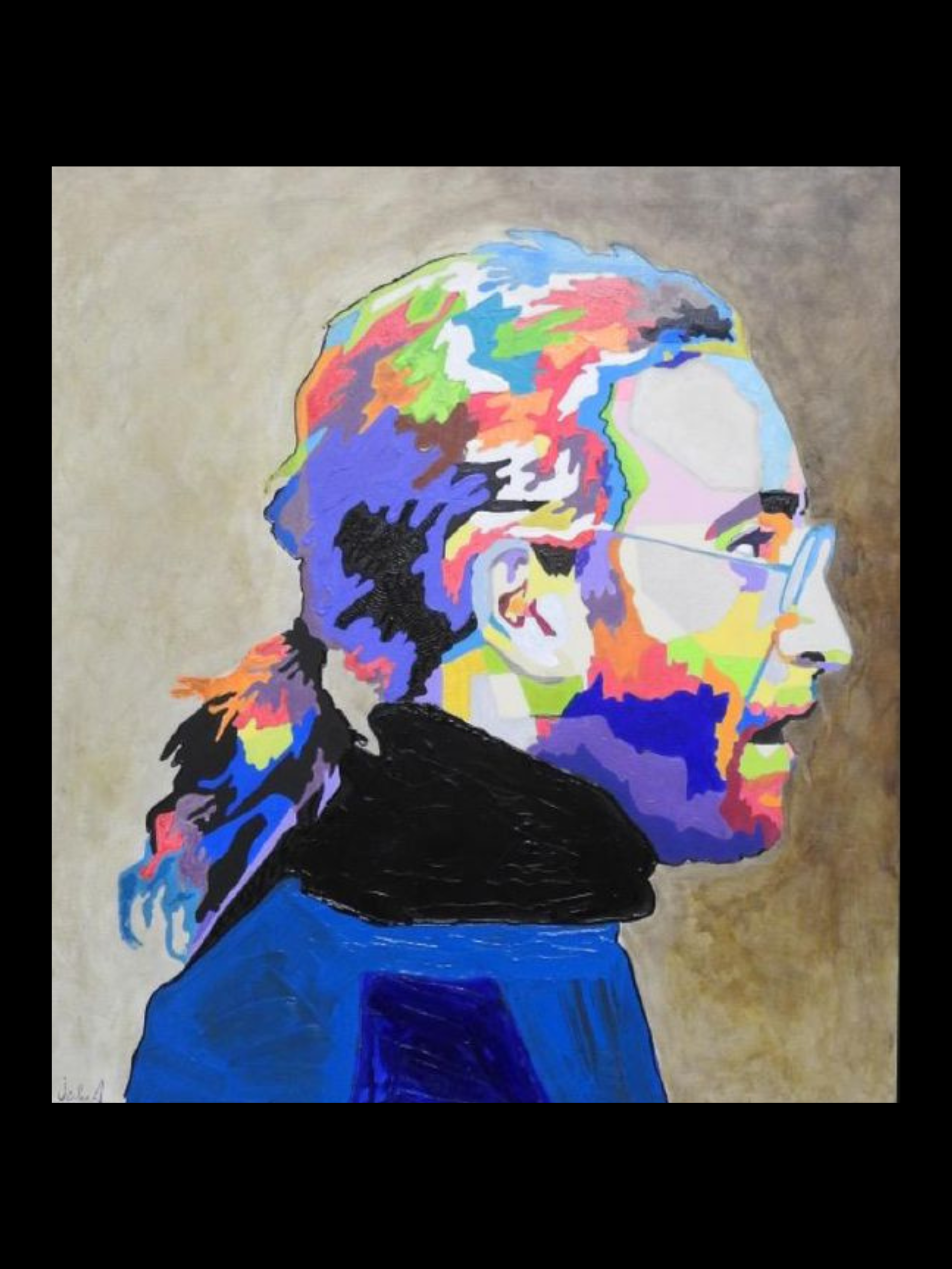 Lennon - Oil and acrylic - Size: 31x34