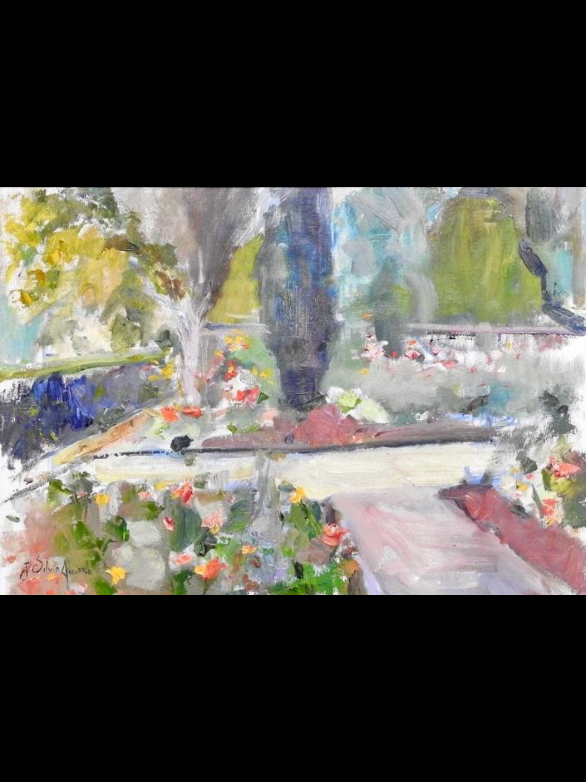 Azaleas garden - Oil - Size: 20x14